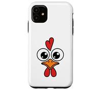 Funny Chicken Face Big Eyes Cartoon Rooster Halloween Outfit Case for iPhone 11