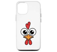 Funny Chicken Face Big Eyes Cartoon Rooster Halloween Outfit Case for iPhone 12/12 Pro