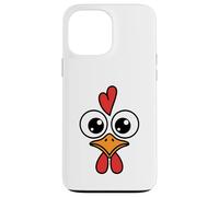 Funny Chicken Face Big Eyes Cartoon Rooster Halloween Outfit Case for iPhone 13 Pro Max