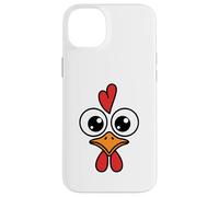 Funny Chicken Face Big Eyes Cartoon Rooster Halloween Outfit Case for iPhone 14 Plus