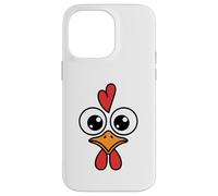 Funny Chicken Face Big Eyes Cartoon Rooster Halloween Outfit Case for iPhone 14 Pro Max