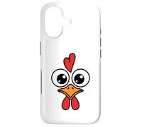 Funny Chicken Face Big Eyes Cartoon Rooster Halloween Outfit Case for iPhone 17