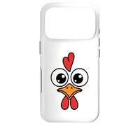 Funny Chicken Face Big Eyes Cartoon Rooster Halloween Outfit Case for iPhone 17 Pro