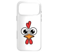 Funny Chicken Face Big Eyes Cartoon Rooster Halloween Outfit Case for iPhone 17 Pro Max