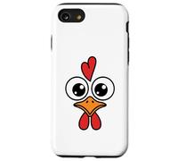Funny Chicken Face Big Eyes Cartoon Rooster Halloween Outfit Case for iPhone SE (2020) / 7/8