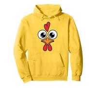 Funny Chicken Face Big Eyes Cartoon Rooster Halloween Outfit Pullover Hoodie