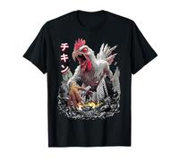 Funny Chicken Farm Farmer Kaiju Monster Japanese T-Shirt