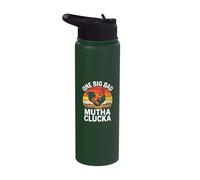 Funny Chicken Farmer Homestead Hen Eggs Self-Sufficiency Stainless Steel Insulated Water Bottle