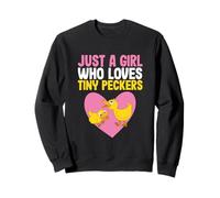 Funny Chicken Farmer Just A Girl Who Loves Tiny Peckers Sweatshirt