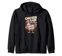 Funny Chicken Game Don't Look at the Chicken Silly Joke Zip Hoodie