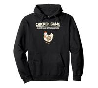 Funny Chicken Game Don't Look Design Pullover Hoodie