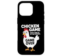 Funny Chicken Game Don't Look Game Over Humor Case for iPhone 16 Pro