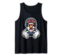 Funny Chicken Gamer Tee Gaming Headset Gamepad Video Games Tank Top