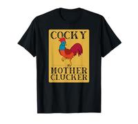 Funny Chicken Graphic - Vintage Cocky Mother Clucker T-Shirt