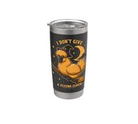 Funny Chicken Halloween I Don't Give A Flying Cluck Witch Stainless Steel Insulated Tumbler