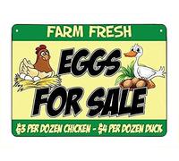 Funny Chicken House Sign Chicken Duck Eggs For Sale Retro Tin Sign Farm Botanical Garden, Family Chicken House Wall Decoration Tin Sign Home Decoration Indoor And Outdoor Poster Metal Sign 8x12inch