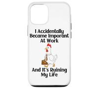 Funny Chicken I Accidentally Became Important at Work Office Case for iPhone 12/12 Pro