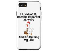 Funny Chicken I Accidentally Became Important at Work Office Case for iPhone SE (2020) / 7/8