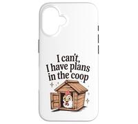 Funny Chicken Lover I Can't I Have Plans in the Coop Womens Case for iPhone 16