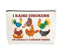 Funny Chicken Makeup Bag Gifts Chicken Gifts for Women Girls Cosmetic Pouch Zipper Travel Toiletry Bags for Women Besties Christmas Birthday Gift for Chickens Lovers Makeup Pouch