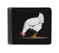 Funny Chicken Men's Wallet Bifold RFID Blocking Wallet Slim Billfold Pocket with Card Holders for Women