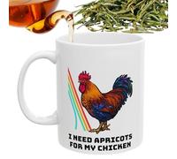 Funny Chicken Mug, 350 ml Ceramic Tea Cup for Tea and Hot Drinks - Funny Coffee Cups | For Travel Kitchen Morning Evening Home Party Workplace Break