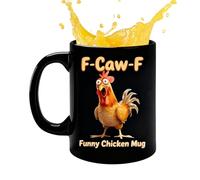 Funny chicken mug, ceramic mug for drinks, drinking cups with animal motifs, for beer, milk, study, dining room, teacher, student, hotel, collector, birthday, holiday, gathering