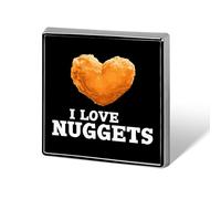 Funny Chicken Nugget Custom Lapel Pins Square Brooch Tie Suit Dress Accessories for Men Women Wedding Birthday