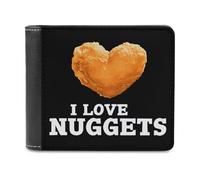 Funny Chicken Nugget Funny Wallet for Men RFID Blocking Bifold Wallet Soft Billfold with Card Slots Custom Gifts