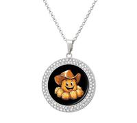 Funny Chicken Nugget Necklace for Women Adjustable Jewelry Pendant for Mom Wife Girlfriend Gifts Silver-style