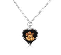 Funny Chicken Nugget Urn Necklace for Ashes Adjustable Pet Cremation Jewelry Heart Urn Pendant for Men Women