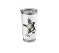 Funny Chicken On A Skateboard Skateboarding Stainless Steel Insulated Tumbler