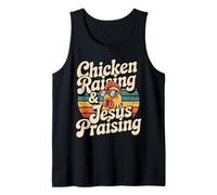 Funny Chicken Raising & Jesus Praising Men Women Tank Top