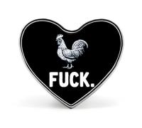 Funny Chicken Rooster Fuck1 Brooch Pins Heart Badge Button Tie Lapel Backpack Pin Decoration for Women Men