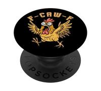 Funny Chicken Rooster Meme F Caw F Poultry Farm Farmer Gift PopSockets Adhesive PopGrip