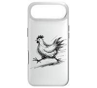Funny Chicken Running Scribble Line Art Sketch Farm Animal Case for iPhone Air