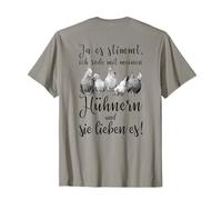 Funny Chicken Saying Ich rede mit Meinen Hühnern mit Liebe [German Language] T-Shirt