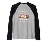 Funny Chicken Saying Ich rede mit Meinen Hühnernern [German Language] Raglan Baseball Tee