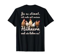 Funny Chicken Saying Ich rede mit Meinen Hühnernern [German Language] T-Shirt