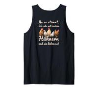 Funny Chicken Saying Ich rede mit Meinen Hühnernern [German Language] Tank Top