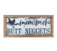 Funny Chicken Signs | Chicken Coop Sign Funny Decor - Wooden Frame Wall Art Farmhouse Decor, Outdoor Decorations for Indoor Garden Yard Housewarming Birthday