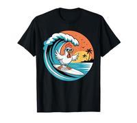 Funny Chicken Surfboard Beach Summer Surfing Rooster T-Shirt