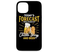 Funny Chicken Wing And Beer Fan - Today Forecast Beer Wings Case for iPhone 13