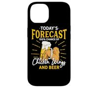 Funny Chicken Wing And Beer Fan - Today Forecast Beer Wings Case for iPhone 14