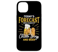 Funny Chicken Wing And Beer Fan - Today Forecast Beer Wings Case for iPhone 14 Plus