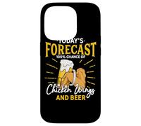 Funny Chicken Wing And Beer Fan - Today Forecast Beer Wings Case for iPhone 14 Pro