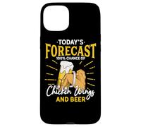 Funny Chicken Wing And Beer Fan - Today Forecast Beer Wings Case for iPhone 15 Plus