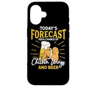 Funny Chicken Wing And Beer Fan - Today Forecast Beer Wings Case for iPhone 16