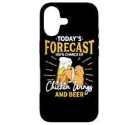 Funny Chicken Wing And Beer Fan - Today Forecast Beer Wings Case for iPhone 17