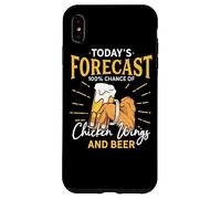 Funny Chicken Wing And Beer Fan - Today Forecast Beer Wings Case for iPhone XS Max